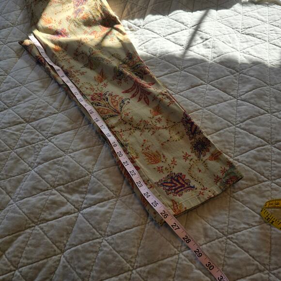 Lauren Ralph Lauren Pants Women's 6P Tan Red Floral Preppy Old Money Classic - Picture 8 of 9